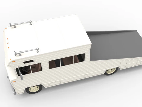 Vintage Transporter truck for Race car Version 7 Scale 1 to 25 3D Print Model
