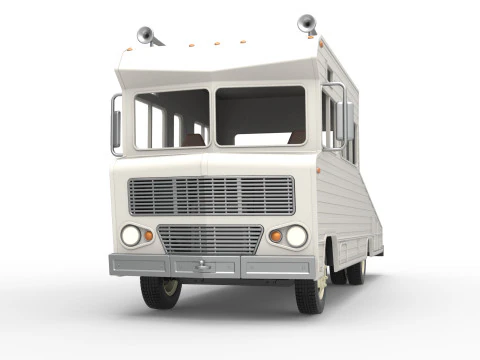 Vintage Transporter truck for Race car Version 7 Scale 1 to 25 3D Print Model