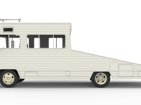 Vintage Transporter truck for Race car Version 7 Scale 1 to 25 3D Print Model