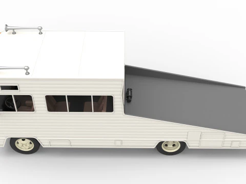 Vintage Transporter truck for Race car Version 7 Scale 1 to 25 3D Print Model