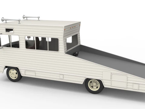 Vintage Transporter truck for Race car Version 7 Scale 1 to 25 3D Print Model
