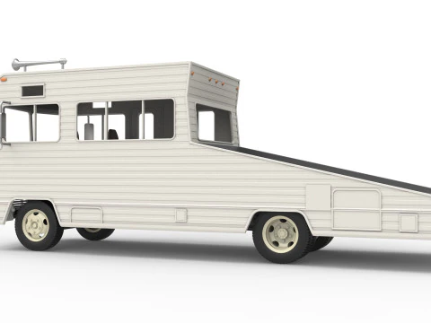 Vintage Transporter truck for Race car Version 7 Scale 1 to 25 3D Print Model