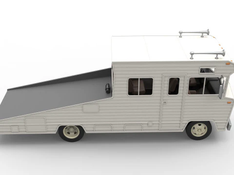 Vintage Transporter truck for Race car Version 7 Scale 1 to 25 3D Print Model