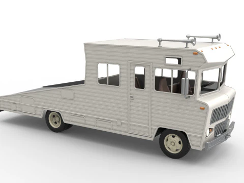 Vintage Transporter truck for Race car Version 7 Scale 1 to 25 3D Print Model