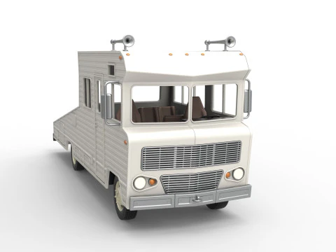Vintage Transporter truck for Race car Version 7 Scale 1 to 25 3D Print Model
