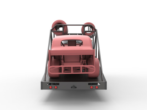 Vintage Transporter truck for Race car Version 8 Scale 1 to 25 3D प्रिंट मॉडल