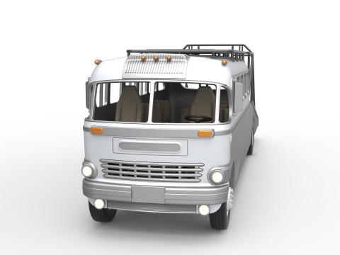 Vintage Transporter truck for Race car Version 8 Scale 1 to 25 3D प्रिंट मॉडल