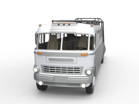 Vintage Transporter truck for Race car Version 8 Scale 1 to 25 3D Print Model