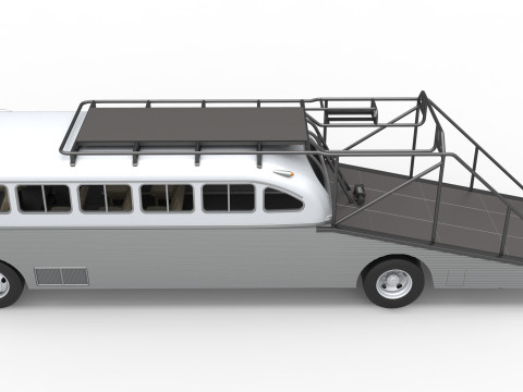 Vintage Transporter truck for Race car Version 8 Scale 1 to 25 3D प्रिंट मॉडल