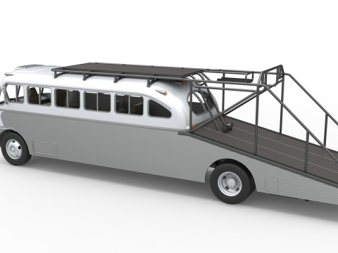 Vintage Transporter truck for Race car Version 8 Scale 1 to 25 3D प्रिंट मॉडल