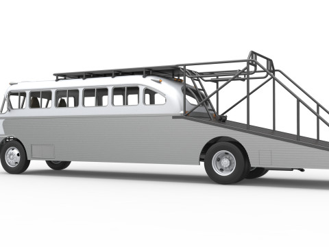 Vintage Transporter truck for Race car Version 8 Scale 1 to 25 3D प्रिंट मॉडल
