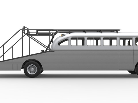 Vintage Transporter truck for Race car Version 8 Scale 1 to 25 3D प्रिंट मॉडल