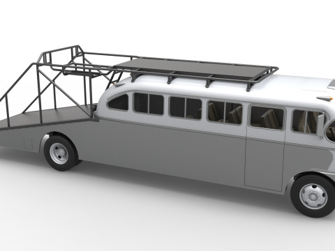 Vintage Transporter truck for Race car Version 8 Scale 1 to 25 3D प्रिंट मॉडल