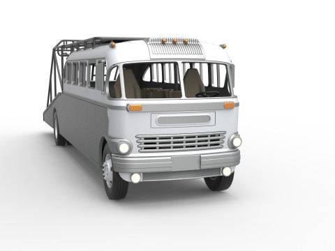 Vintage Transporter truck for Race car Version 8 Scale 1 to 25 3D प्रिंट मॉडल