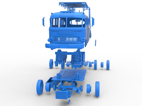 Vintage Transporter truck for Race car Version 8 Scale 1 to 25 3D प्रिंट मॉडल