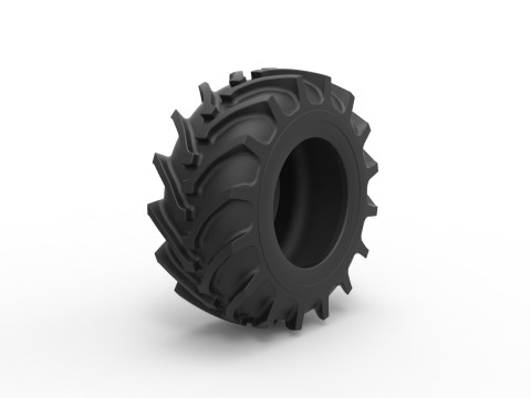 Tractor tire 37 Scale 1 to 25 3D 打印模型