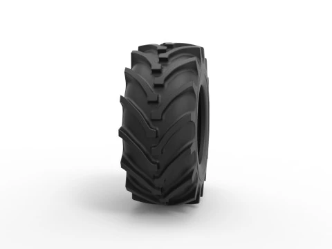 Tractor tire 37 Scale 1 to 25 3D Print Model