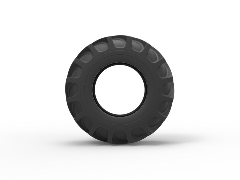 Tractor tire 37 Scale 1 to 25 3D 打印模型