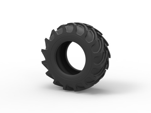 Tractor tire 37 Scale 1 to 25 3D 打印模型