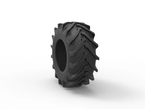 Tractor tire 37 Scale 1 to 25 3D Print Model