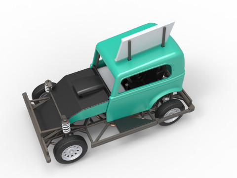 New Zealand Ministock car Scale 1 to 25 3D Принт Модель
