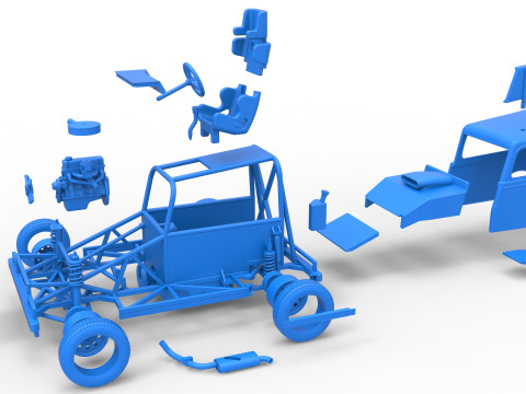 New Zealand Ministock car Scale 1 to 25 3D Принт Модель