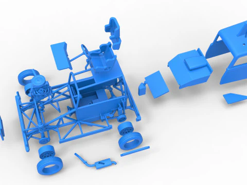 New Zealand Ministock car Scale 1 to 25 3D Print Model