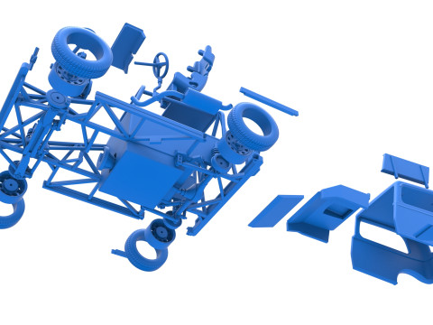 New Zealand Ministock car Scale 1 to 25 3D Принт Модель