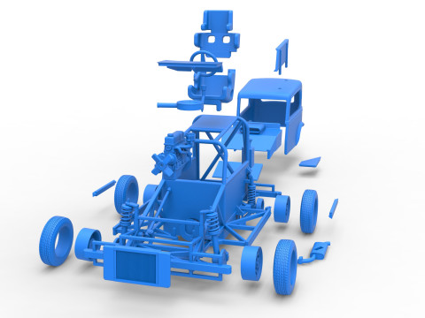 New Zealand Ministock car Scale 1 to 25 3D Принт Модель