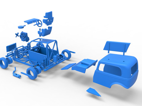 New Zealand Ministock car Scale 1 to 25 3D Принт Модель