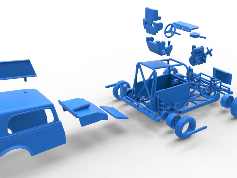 New Zealand Ministock car Scale 1 to 25 3D Принт Модель