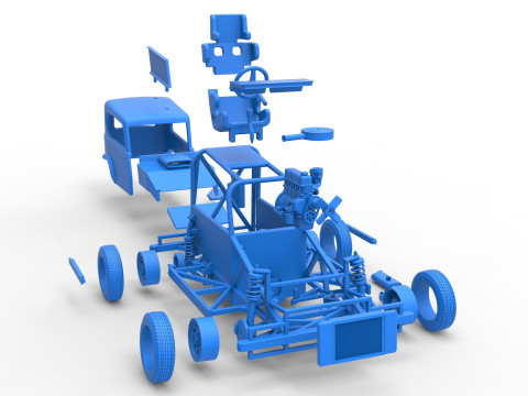 New Zealand Ministock car Scale 1 to 25 3D Принт Модель