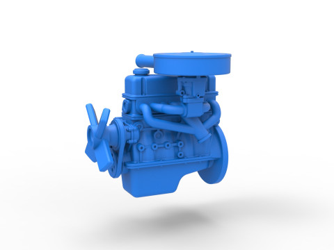 Engine of New Zealand Ministock car Scale 1 to 25 3D Принт Модель