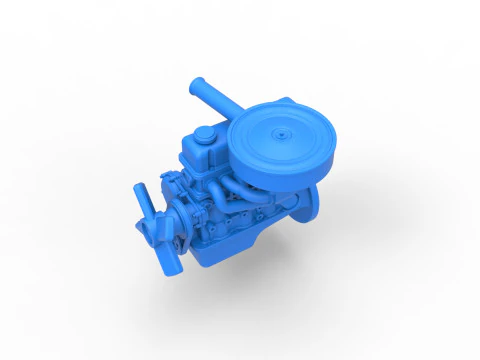 Engine of New Zealand Ministock car Scale 1 to 25 3D Print Model