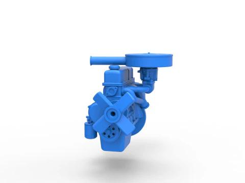 Engine of New Zealand Ministock car Scale 1 to 25 3D Print Model