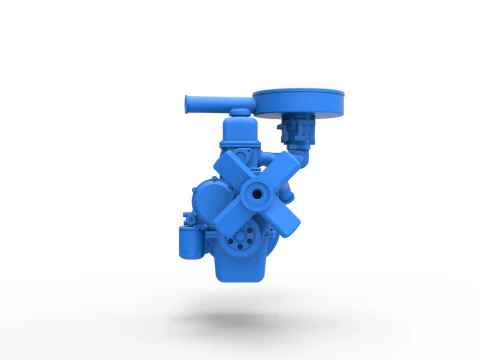 Engine of New Zealand Ministock car Scale 1 to 25 3D Print Model