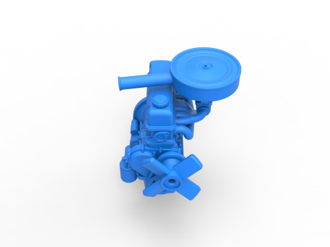 Engine of New Zealand Ministock car Scale 1 to 25 3D Принт Модель