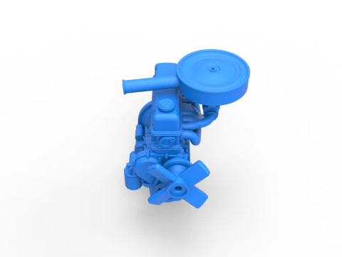 Engine of New Zealand Ministock car Scale 1 to 25 3D Print Model
