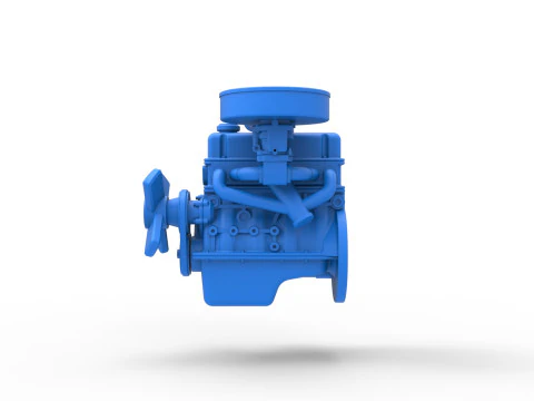 Engine of New Zealand Ministock car Scale 1 to 25 3D Print Model