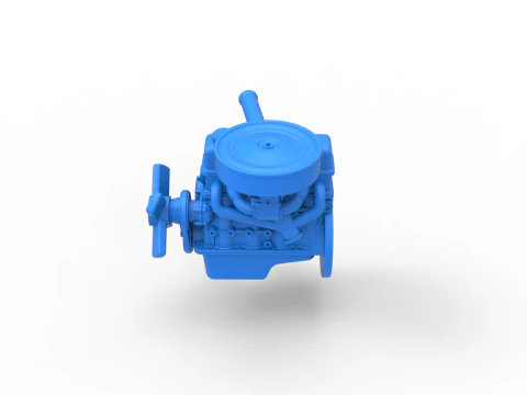 Engine of New Zealand Ministock car Scale 1 to 25 3D Print Model