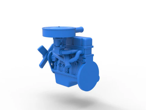 Engine of New Zealand Ministock car Scale 1 to 25 3D Print Model