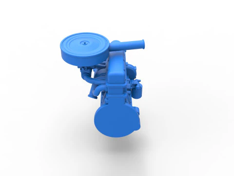 Engine of New Zealand Ministock car Scale 1 to 25 3D Print Model