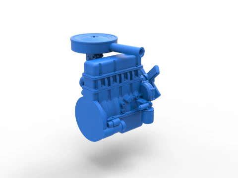 Engine of New Zealand Ministock car Scale 1 to 25 3D Print Model