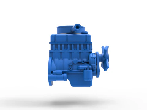 Engine of New Zealand Ministock car Scale 1 to 25 3D Print Model