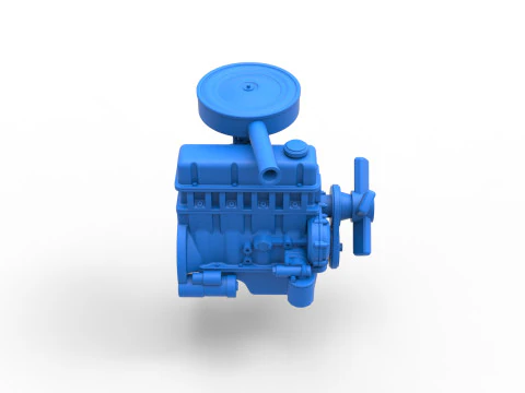Engine of New Zealand Ministock car Scale 1 to 25 3D Print Model