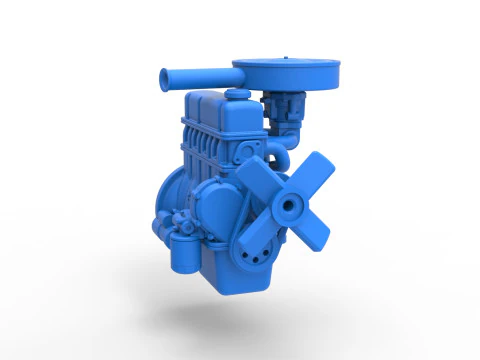 Engine of New Zealand Ministock car Scale 1 to 25 3D Print Model
