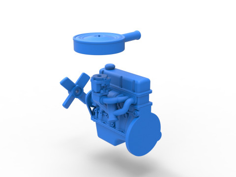 Engine of New Zealand Ministock car Scale 1 to 25 3D Принт Модель