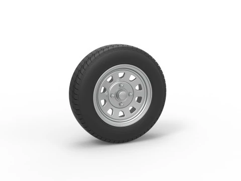 Yeni Zelanda Ministock araba tekerleği &Ouml;l&ccedil;eği 1 ila 25 3D Baskı Modeli