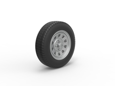 Wheel of New Zealand Ministock car Scale 1 to 25 3Dプリントモデル