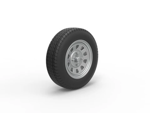 Wheel of New Zealand Ministock car Scale 1 to 25 3D Print Model